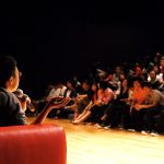 Post-screening Talk at Lee Shau Kee School of Creativity, 2012. Photo: HKSC